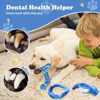 3Pack Dog Toys for Aggressive Chewers Dog Chew Toy Tough Dog Toys to Keep Them Busy Bacon Flavor Teething Chew Toys & Dental Health for Large Medium Small Breeds (Blue)