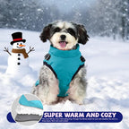 Gyuzh Dog Coat with Harness Puppy Coats Small Dog Harness Jacket Winter Waterproof Jackets for Smal Medium Large Dogs