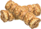Redbarn Pet Products All-Natural Beef Cheek Rolls for Dogs, Grain-Free Cow Cheeks, Naturally Rich in Collagen, Available in Chicken & Carrot Glaze or Uncoated (Chicken & Carrot, Large (Pack of 12))