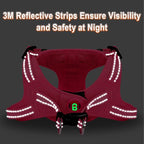 Dog Harness Step in Dog Vest Harness, Reflective Adjustable Puppy No Pull Harness Breathable Soft for Small and Medium Dogs Cats, Pink, XXS