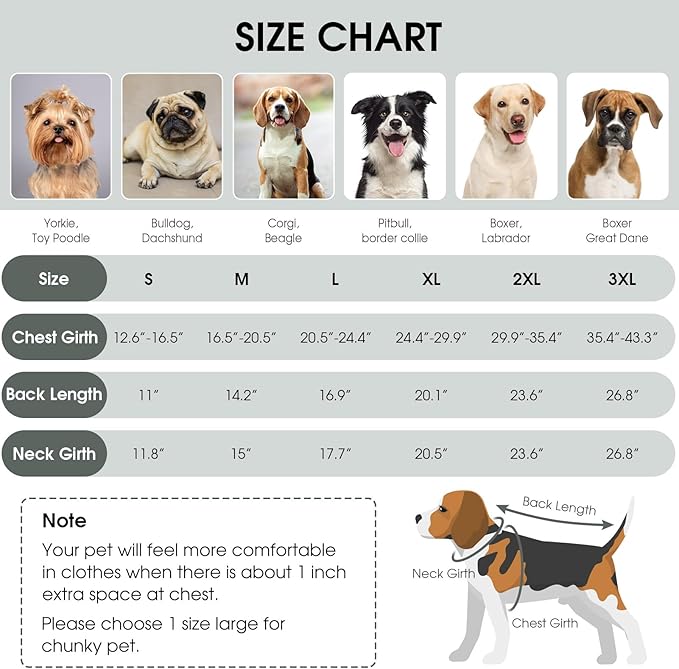 Queenmore Dog Jackets for Large Breeds, Dog Cold Weather Coats Waterproof, Thick Fleece Lining Pet Coats XL Winter, Grey, XL