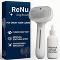 Fresh Fur Shower Brush, 3-in-1 Self-Cleaning Steamy Pet Brush for Dogs & Cats – Grooming Tool for Long & Short Hair, Removes Loose Hair & Reduces Shedding