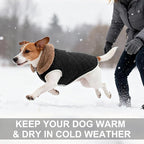 BEAUTYZOO Winter Dog Vest Coat with Harness Built in, Warm Puppy Jacket for Small Medium Dogs, Lightweight Cold Weather Small Dog Coat, Fleece Puffer Vest Windproof Snowproof Pet Clothes, Black