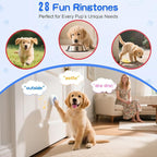 ChunHee Dog Training Bells for Door - Dog Door Bell for with 28 Custom Sounds | Dog Bell for Door Potty Training | Chew-Proof & Adjustable Volume (0-115dB) | Teach Puppies to Signal to Go Outside