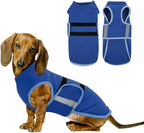 IDOMIK Warm Fleece Dog Sweater for Small Dogs,Soft Winter Dog Fleece Jacket Coat for Fall Cold Weather,Adjustable Fleeced Vest with Reflective Strips,Pullover Pet Sweatshirt for Girl Boy Dogs,Blue,S