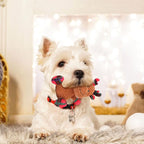 Rypet Pet Christmas Toy Dog Stuffed Squeaky Toys Puppy Durable Plush Toy Reindeer Dog Toys for Medium Small Dogs