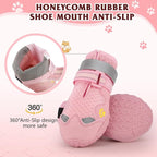 Dog Shoes for Large Medium Small Dog, Mesh Breathable Dog Shoes for Hot Pavement, Anti-Slip Dogs Boots Paw Protectors with Reflective for Outdoor Walking Indoor Hardfloors (Size 4)