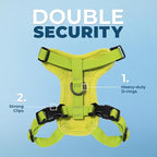 Voyager Step-in Lock Adjustable Cat Harness w. Cat Leash Combo Set with Neoprene Handle 5ft - Supports Small, Medium and Large Breed Cats by Best Pet Supplies - Lime Green, XS