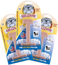 Bullibone Nylon Dog Chew Toy Nylon Bone - Improves Dental Hygiene, Easy to Grip Bottom, and Permeated with Flavor (Peanut Butter, Small - 3 Pack)