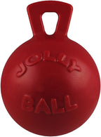 Jolly Pets Tug-n-Toss - Heavy Duty Chew Ball w/ Handle (Blue, 6") for Medium Breeds