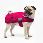 Joyride Harness FrostFlex Dog Winter Jacket - Fleece Lined & Water-Resistant - Snowsuit with Pockets for Treats & Poop Bags - Durable Cold Weather Dog Coat - Pink Berry-S