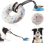 Aktor E-TPU Dog Balls, Interactive Dog Toys Tug of War, Teething Toys for Boredom to Keep Them Busy, Indestructible Dogs Toy for Dogs 2 Types (5 inch, Orange-Blue)