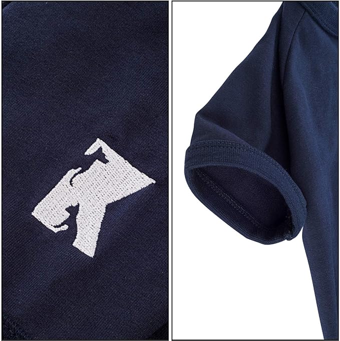 Koneseve Dog Shirts Soft Cotton Dog Clothes Stretchy T-Shirt for Small Medium Large Dogs Cat Shirt Breathable Puppy Outfit Kitten Apparel Pet Pullover Tee Blank Basic Sweatshirt 2-Pack Blue & Red XS