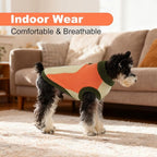 Dog Coat Fleece for Outdoor Indoor, Warm & Soft Sweaters for Dogs,Fall & Winter, Sleeveless & Stretch Cold Weather Vest with Leash Ring,Machine Washable,Orange,Size XL