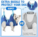 Supet Cat Grooming Hammock, Dog Hanging Harness for Nail Trimming Doorframe, Pet Holder Restraint for Clipping Nails, Pet Hoist Sling for Cutting Nails, Ear & Eye Cleaning, Medicine at Home (2XS)