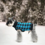 PUPTECK Dog Sweaters for Large Medium Small Dogs - Fall Classic Plaid Style Puppy Holiday Winter Coat Clothes Warm
