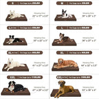 Outdoor Dog Bed Waterproof, Outside Orthopedic Dog Bed for Medium Dogs & Puppies, Egg Crate Foam Pet Mat with Removable Washable Oxford Cover, 30x20 Inch, Brown