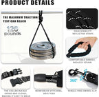 Nylon Dog Leash for Medium Large Dogs, 5-FTReflective Heavy Duty Leash with Comfortable Handle & Poop Bag Dispenser Ring, 1/2 Inch Wide, Secure Reinforcement for Walking (Black, M)