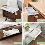Sunhoo Cat Window Perch Hammock Sturdy Windowsill Bed Seat for Large Cats No Drilling No Suction Adjustable Kitty Shelf with Washable Cover Easy Assembly Holds up to 40 lbs 22.05 * 15 in (White, S)