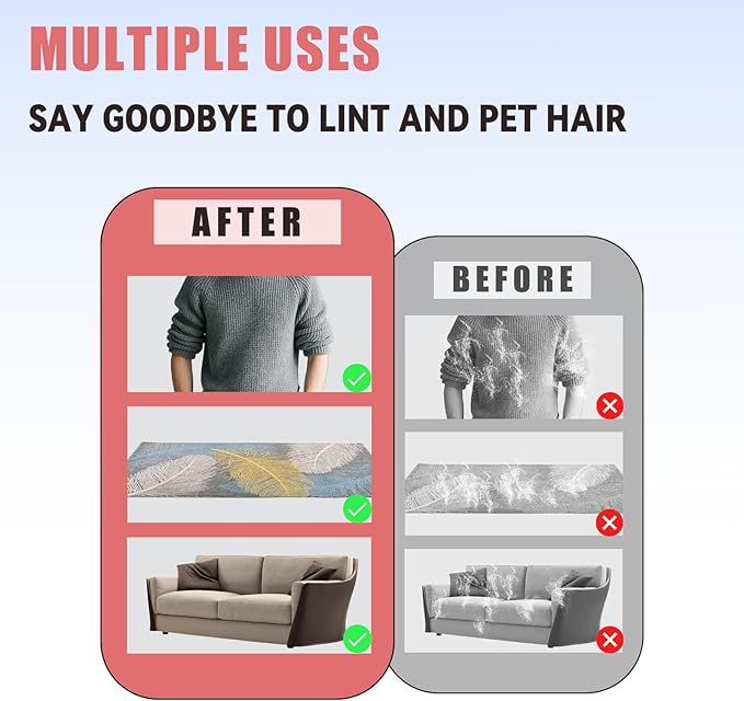 Pet Hair Removal Glove for Furniture, Carpet, Clothes and Car Seats, Electrostatic Cat & Dog Hair Removal Tool, Reusable Pet Hair Remover Glove with Silvervine Sticks (Black, 1 Glove & 2 Sticks)