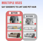Pet Hair Removal Glove for Furniture, Carpet, Clothes and Car Seats, Electrostatic Cat & Dog Hair Removal Tool, Reusable Pet Hair Remover Glove with Silvervine Sticks (Black, 1 Glove & 2 Sticks)