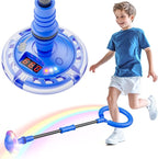 Skip Ball for Kids, Ankle Skip Ball Toy with Counter, Timer and Cal Calculator, Boys Birthday Gifts for Age 6 7 8 9 10+, Rechargeable Colorful Flash Wheel Skip Ball for Boys, Indoor Outdoor Toys