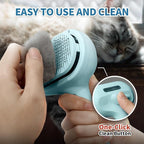 Cat Steam Brush for Shedding, 3 In 1 Self Cleaning Steamy Pet Brush Anti Static Flying Hair Spray Cat Comb for Long and Short Hair Pets Grooming Remove Loose Haired Reduce Shedding (Blue)