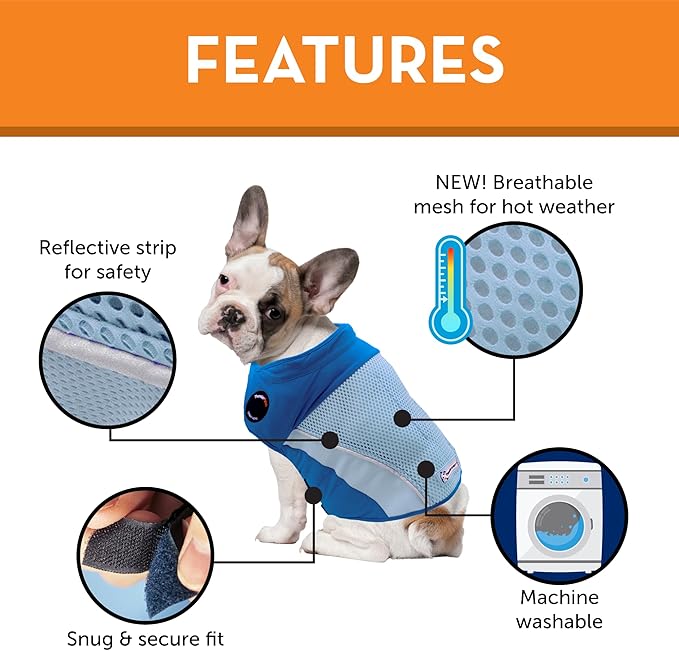 ThunderShirt Breeze for Dogs, X-Large, Sky Blue, Extra Breathable Mesh Fabric, Dog Anxiety Relief Vest for Every Day Stress & Calming During Thunder Storms and Fireworks