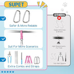 Supet Dog Grooming Hammock Harness for Dogs Cats, Relaxation Pet Nail Clipper Hammock, Restraint Dog & Small Animal Leashes Sling for Groomingk for Nail Trimming (Blue-Love, S)