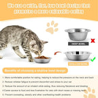 5 PCS Stainless Steel Cat Bowl-Shallow Wide Flat Cats Food Bowls,Metal Kitten Dishes Whisker Friendly Fatigue Relief,Replacement Basic Kitty Plates for Elevated Stand,Dishwasher Safe…