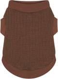 Cozy and Functional Dog Shirts for Small Puppies: Stretchable Brown Attire with Easy-On Design, Ideal for Chihuahuas and Yorkies - Enhance Comfort and Playfulness on Chill Days Large