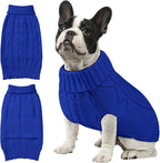 Dog Sweaters for Small Medium Large Dogs Girl, Soft Warm Turtleneck Pup Dogs Shirt, Double Knitting Collar for Outdoor Playing, Warm Dog Clothes (XL,Royal Blue)