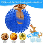 petizer 3" Squeaky Dog Balls for Aggressive Chewers, Durable Interactive Spiky Ball for Teething, Indestructible Rubber Dog Chew Toys, Tough Pet Toys for Small, Medium & Large Breeds