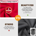 BEAUTYZOO Dog Fleece Vest Sweater Winter Jacket for Small and Medium Large Dogs with D-Ring Leash Cold Weather Coat Hoodie for XS S M Dogs Boy or Girls, Red XL