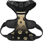 Custom New Orleans Dog Harness with Reflective Stripes Personalized Name and Number Dog Vest Harness with Pet Traction Rope for Small Medium Large Dog