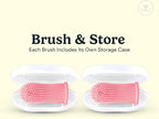 Jasper Dog Toothbrush, 360 Degree Pet Tooth Brushing Kit, Cat Toothbrush, Canine Dental Care & Teeth Cleaning Kit, Pet Finger Tooth Brush, Use with Dog Toothpaste, 2-Pack Pink