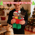 YUEPET 11 Pack Christmas Plush Dog Toys,Interactive Dog Squeaky Toy with Crinkle Paper Set,Pet Chew Toy Christmas Tree & Santa Reindeer Toys Gifts for Puppies Small Dogs