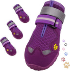 Dog Shoes for Large Medium Small Dog, Mesh Breathable Dog Shoes for Hot Pavement, Anti-Slip Dogs Boots Paw Protectors with Reflective for Outdoor Walking Indoor Hardfloors (Size 4)