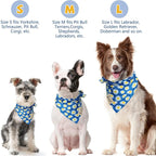 SCENEREAL Summer Daisy Floral Dog Bandana, Double Side Dog Scarf for Small Medium Large Dogs Cats Puppy,Holiday Bandanas for Dogs Boys Girls, Premium & Soft Fabric Pet Accessories for Birthday