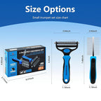 Pet Grooming Set with Shedding Brush and Dematting Comb，Brush for Small Breed Dogs，Cat Shedding Brush，Stainless steel teeth remove tangled hair，Pet Grooming Tools-Small