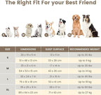 Miguel Faux Linen Dog Bed with Removable Cushion Pillow for Medium Small Dogs, Washable Pet Bed with Side Easy to Wash Puppy Bed, Rectangle Cat Bed for Indoor Cat with Anti-Slip Bottom, Beige 35 Inch
