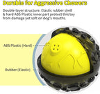 Dog Ball for Aggressive Chewers - Interactive Dog Toy Balls Fun Squeaky Sound to Keep Them Busy, Durable for Small Medium Large Breeds, Rubber Pet Chew Toys, As Seen on TV, Black & Yellow