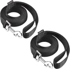 AMAGOOD 6 FT Cat Leash, Strong and Durable Traditional Style Leash with Easy to Use Collar Hook,Cat Lead Great for Cats (3/4 in x 6 ft,Black and Black(2-Pack))