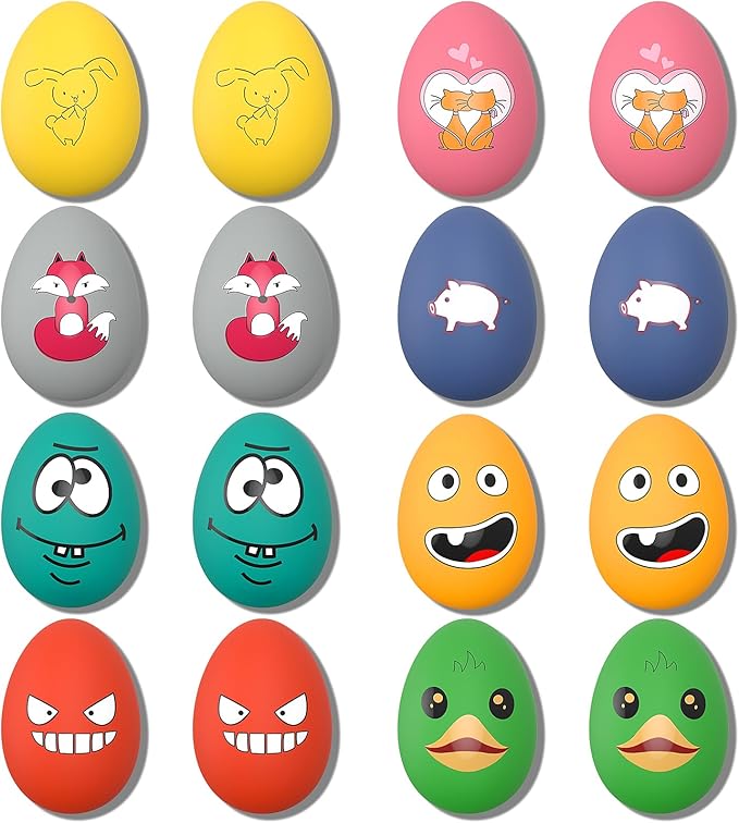 Dog Toys Squeaky, Funny Puppy Balls Pet Toy Pack, Interactive Latex Rubber Squeak Egg Ball for Puppies Small Medium Breed Dogs