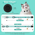 Airtag Cat Collar, Personalized Nylon Breakaway Cat Reflective Collar Embroidered with Pet Name and Phone Number with Waterproof Airtag Holder Case and Bell (with Silicone Airtag Protective Case)