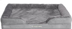 The Dog’s Bed, Orthopedic Standard Foam Waterproof Dog Bed with Standard Support, XXL Silver Grey Plush, Waterproof, Supportive Dog Bed with Replaceable Covers, Veterinary Approved
