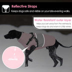 AOFITEE Dog Coat, Large Dog Jacket, Dogs Coat with Harness Built in, Reflective Waterproof Dogs Jackets Winter with Furry Collar, Warm Polar Fleece Pet Sweater Snowsuit for Doberman, Great Dane, XXL