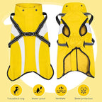 Mosucoirl Dog Raincoat Waterproof Raincoats for Dog Reflective Dogs Rain Jackets with Hood Hoodie Pet Rain Poncho Coat for Small Medium Large Dogs Puppies S-XXL (Yellow, M)