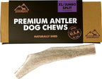 peaksNpaws Premium All-Natural Grade A Split Elk Antlers for Dogs – Naturally Shed in The Rocky Mountains – No Additives, No Preservatives - Healthy and Delicious Treat - Made in USA - XL/Jumbo Split