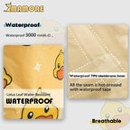 Dog Raincoat,Waterproof Rain Poncho with Hoodie, High Reflective Adjustable Pet Rain Jacket with Leash Hole for Small Medium and Large Dogs (Yellow Duck, XX-Large)